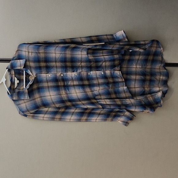 Crimson in Grace Flannel High Low Tunic Size Medium - Picture 1 of 16